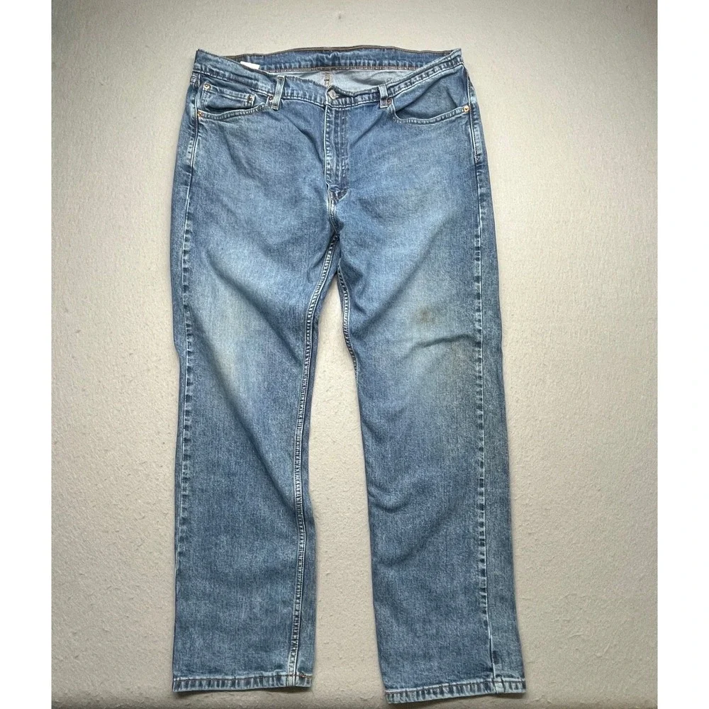 Levi's 505 Regular Fit Straight Leg Jeans Blue 40x32 Vintage 90s Streetwear